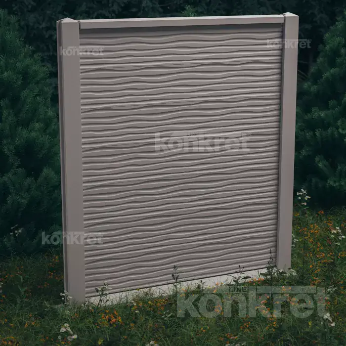 Betonový plot Dune (KM201), výška 210 cm, šedá (standardní)