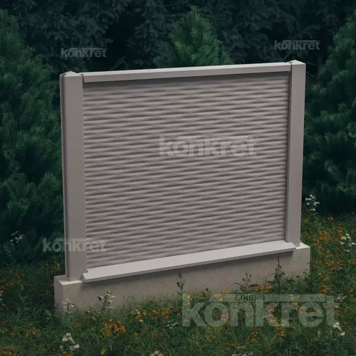 Betonový plot Ocean (KM202), výška 150 cm, šedý (standardní)