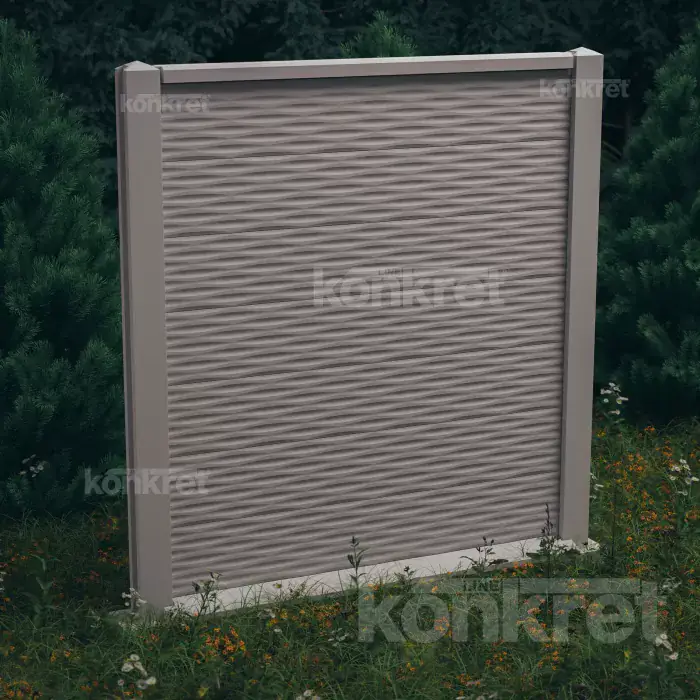 Betonový plot Ocean (KM202), výška 210 cm, šedý (standardní)