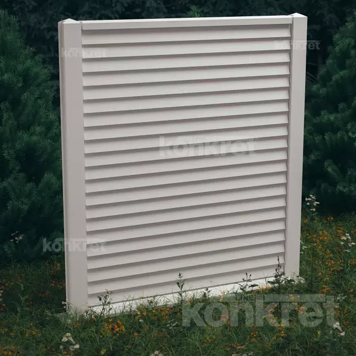 Betonový plot Rain Guard (KM209), výška 210 cm, bílý (prémiový)