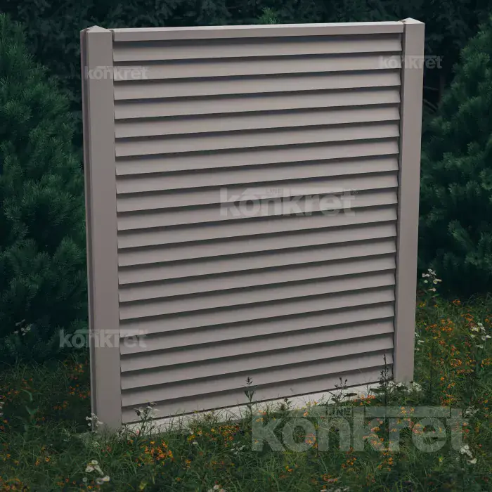 Betonový plot Rain Guard (KM209), výška 210 cm, šedý (standardní)
