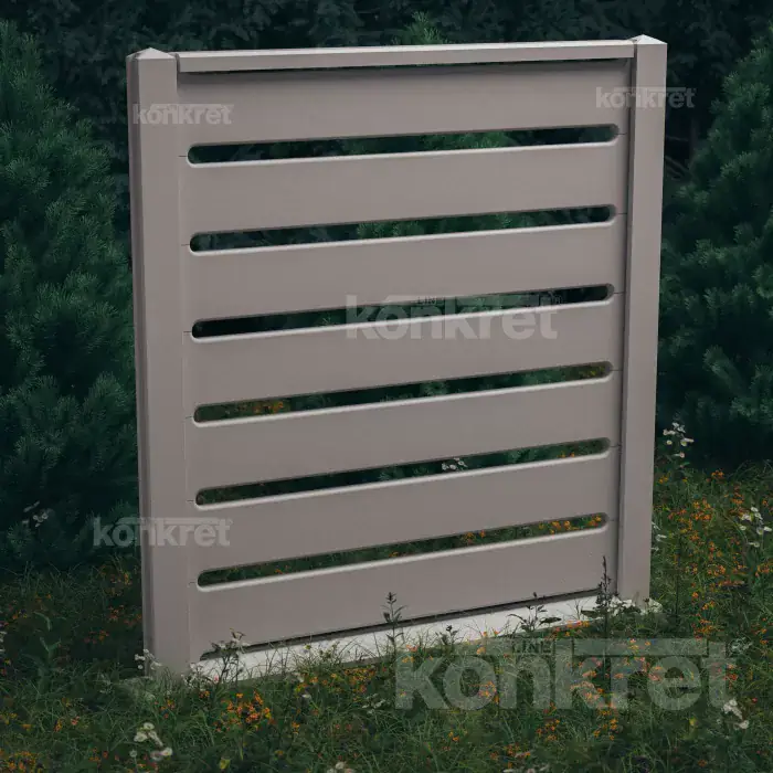Betonový plot Avalon (KV301), výška 210 cm, šedý (standardní)