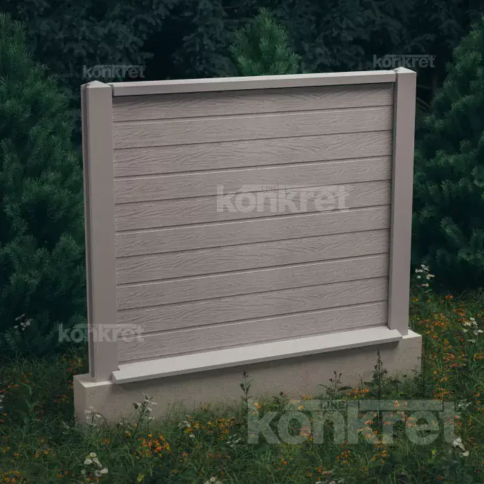Betonový plot Lightwood (KM300), výška 150 cm, šedý (standardní)
