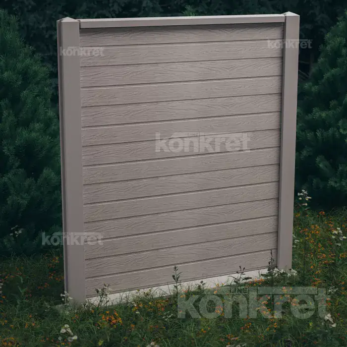 Betonový plot Lightwood (KM300), výška 210 cm, šedý (standardní)