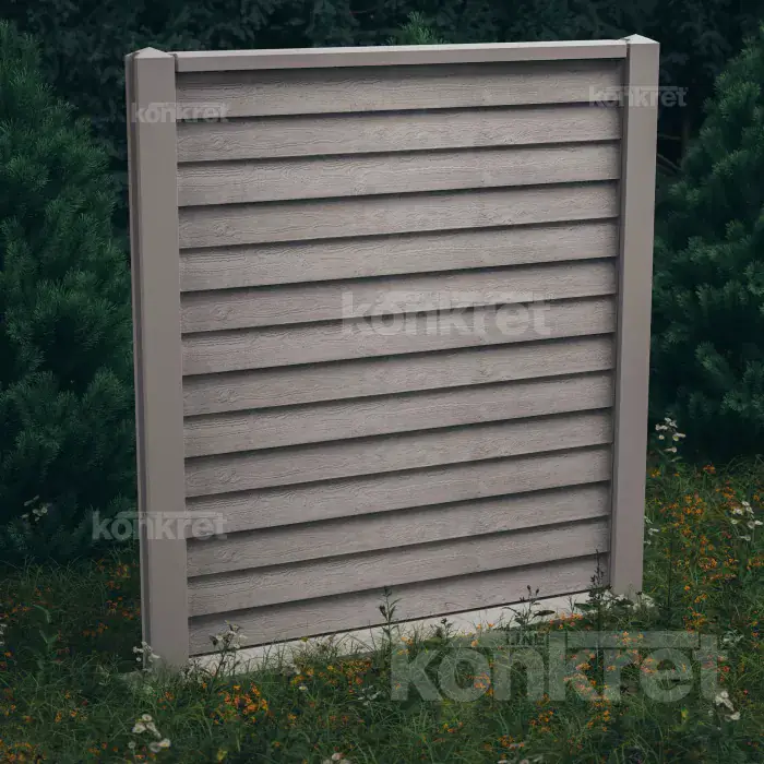 Betonový plot Timberlap (KT104), výška 210 cm, šedá (standardní)