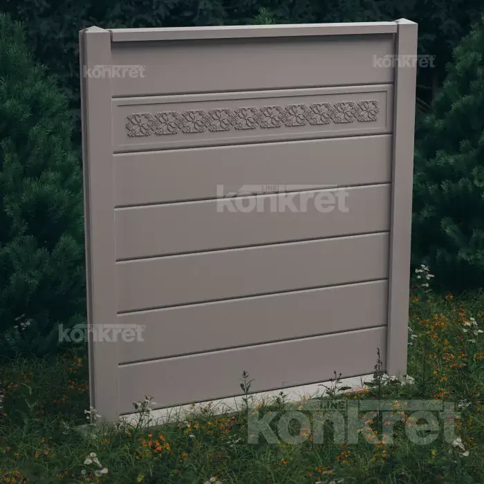 Betonový plot Traditional (KV111), výška 210 cm, šedá (standardní)